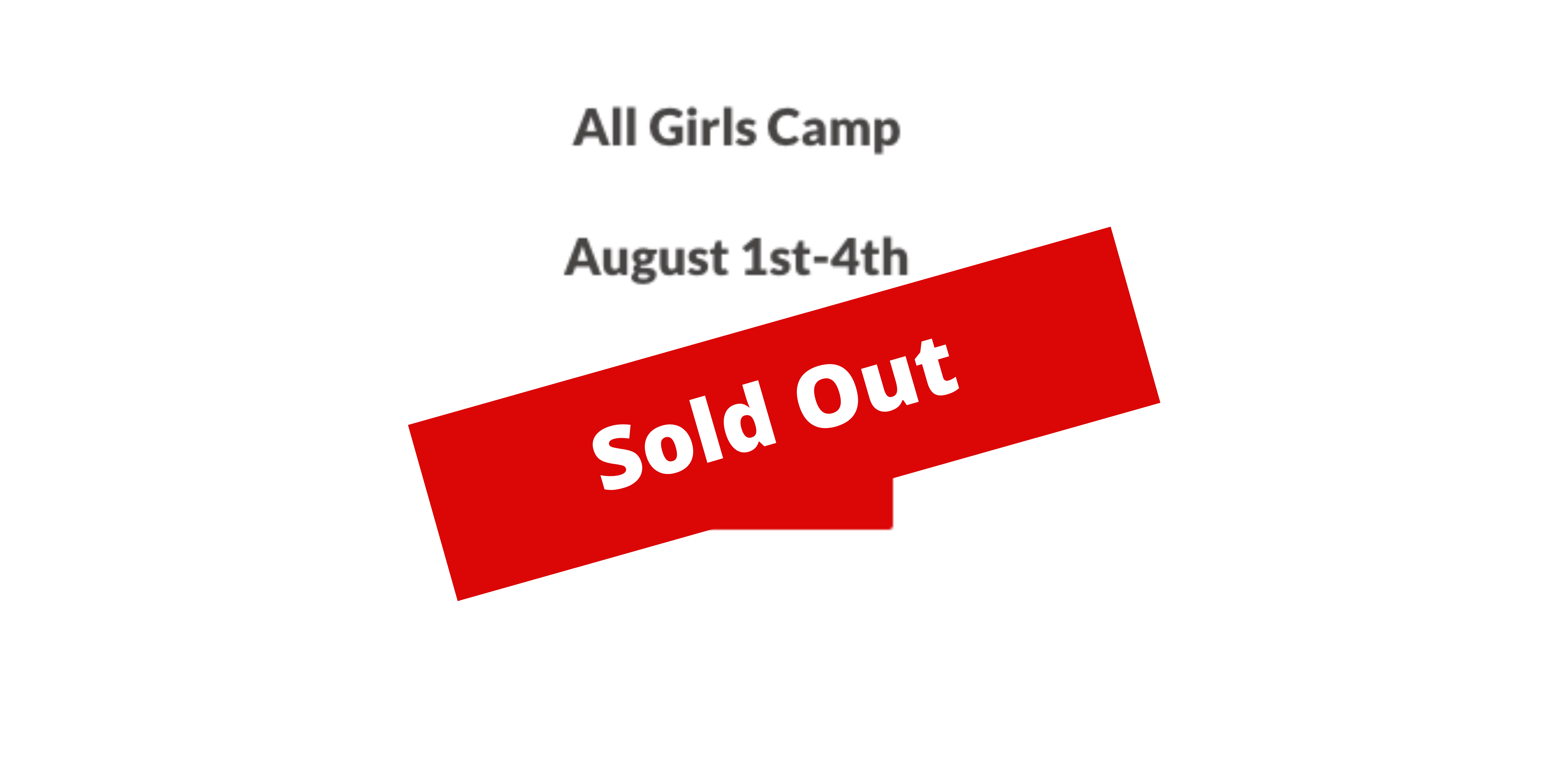 all girls camp - sold out